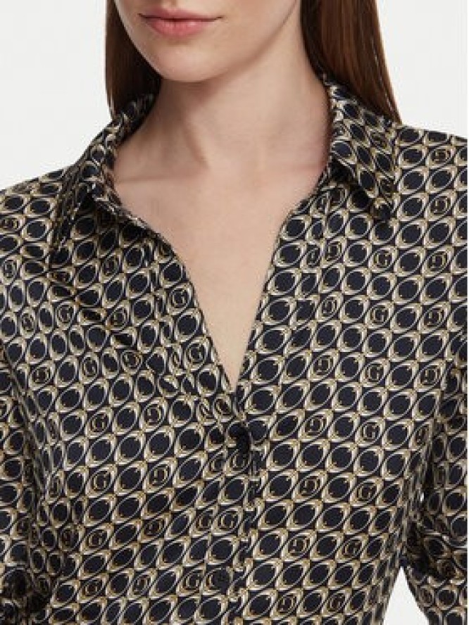 Guess Sukienka koszulowa W4YK35 WF1T2 Granatowy Regular Fit