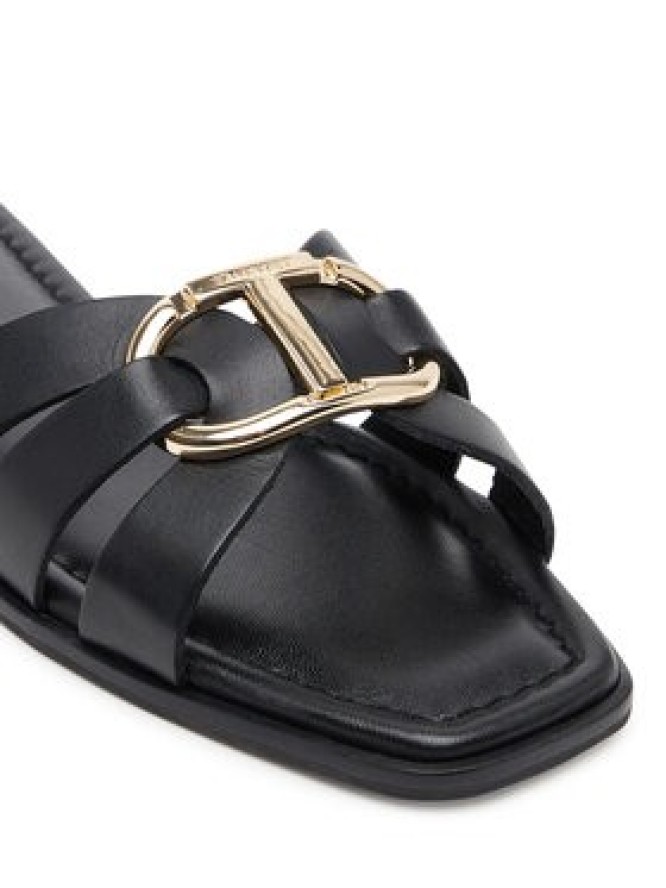 TWINSET Klapki 251TGT090 Czarny