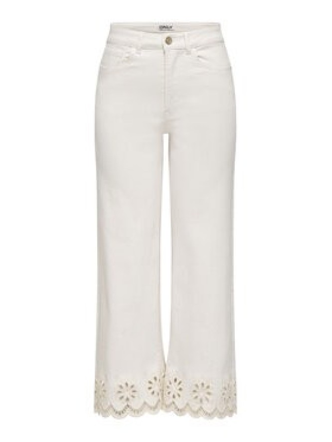 ONLY Jeansy Madison 15372378 Kremowy Straight Leg