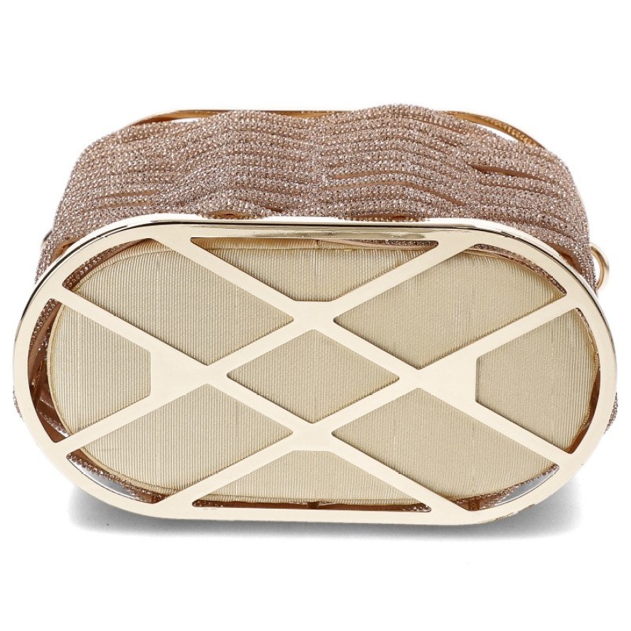 Złota Torebka Sca'Viola Ekskluzywny Kuferek Damski Premium