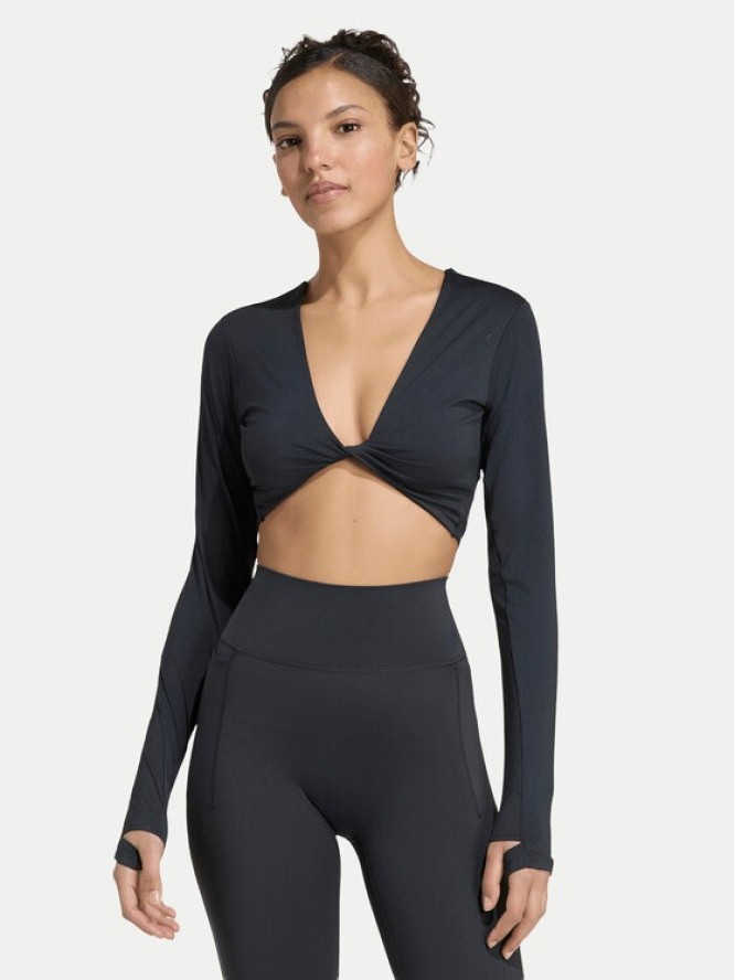 adidas Koszulka techniczna Primelift Workout Twist Reversible Long Sleeve KF4131 Czarny Slim Fit