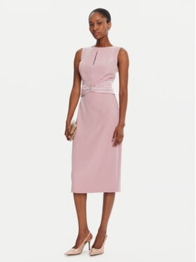 Rinascimento Sukienka koktajlowa CFC0125073003 Różowy Slim Fit