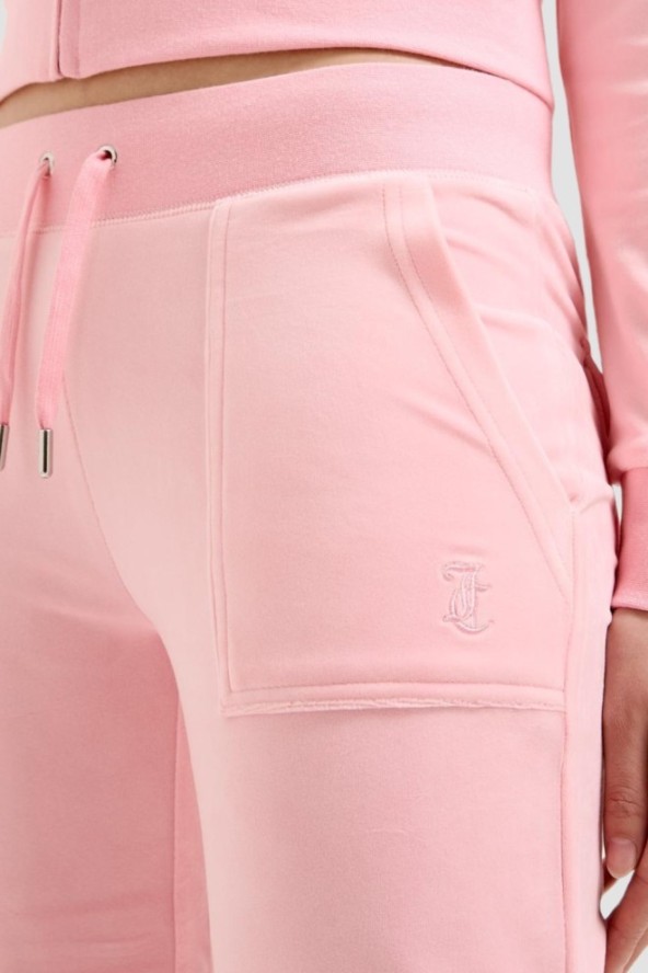 JUICY COUTURE Różowe damskie spodnie dresowe Layla Low Rise, Rozmiar XS