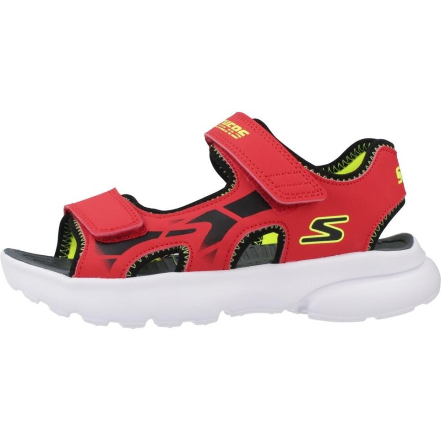 Sandały SKECHERS 406513L Czerwony