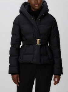 Kurtka z paskiem - czarny