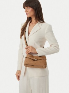 Guess Torebka Ella Logo Mini HWPD97 46730 Beżowy ciemny