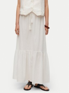 Vero Moda Spódnica maxi Pretty 10311167 Biały Regular Fit