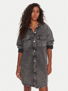 Roxy Sukienka jeansowa Tidal Moon ERJDD03009 Szary Relaxed Fit