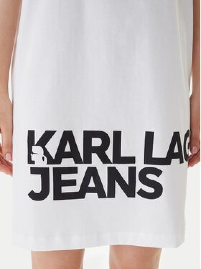 Karl Lagerfeld Jeans Sukienka codzienna B1W13054 Biały Regular Fit