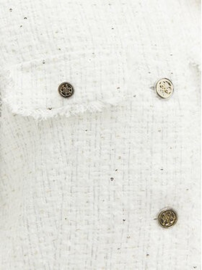 Guess Płaszcz przejściowy W5RL20 WGVS2 Biały Regular Fit