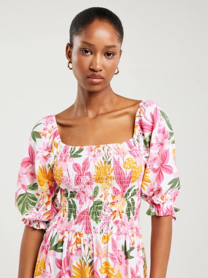 Sukienka damska maxi z motywem kwiatowym Dinova 000