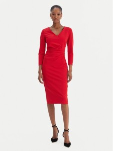 Rinascimento Sukienka koktajlowa CFC0126655003 Czerwony Slim Fit