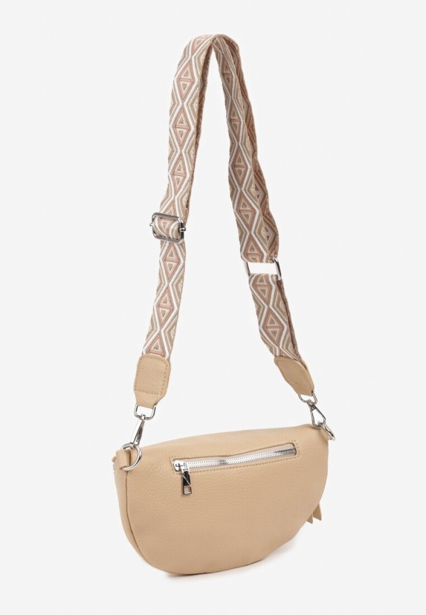 Ciemnobeżowa Nerka z Ozdobnym Regulowanym Paskiem Delarion