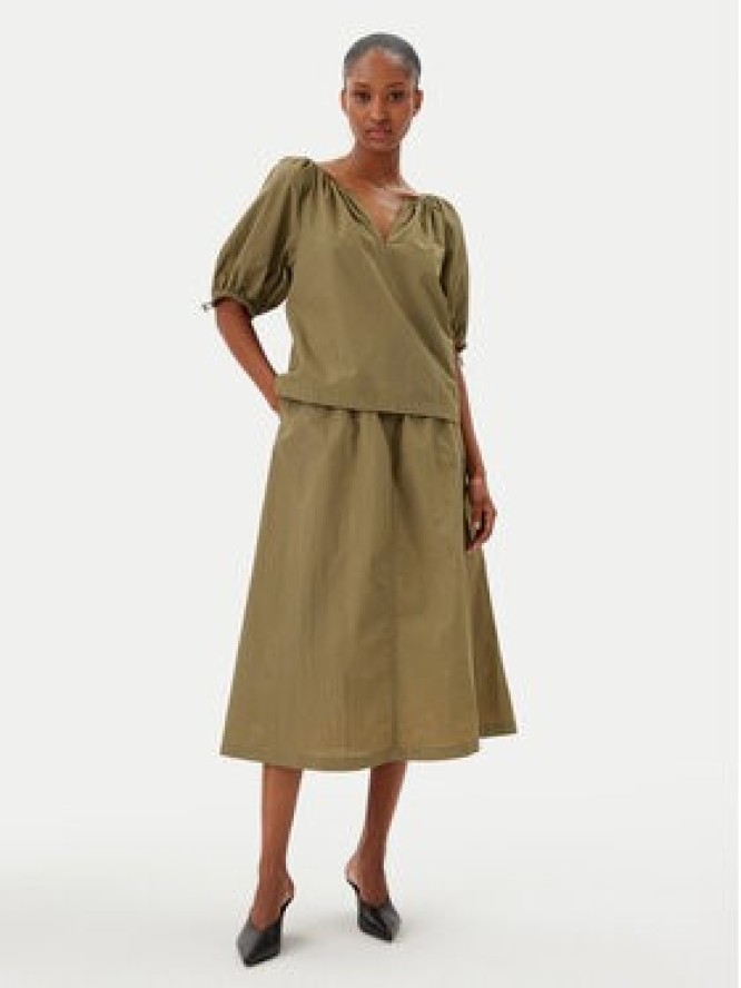 DKNY Spódnica trapezowa P5BNSAFC Zielony Regular Fit